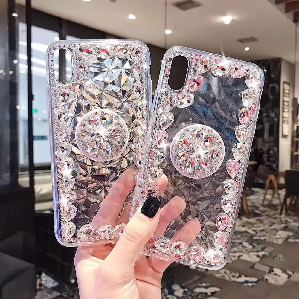 Блестящий Прозрачный чехол Marchcover со стразами для iPhone 11 Pro XS MAX XR X 8 7 6S 6 Plus SE 5s 5