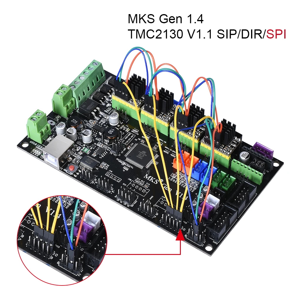 BIQU Bigtreetech MKS Gen V1.4 комплект платы управления с 12864 ЖК дисплеем TMC2130 TMC2208 A4988 DRV8825