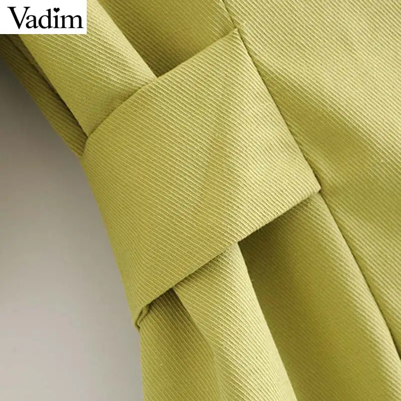 Женское элегантное платье vadim с v образным вырезом мини коротким рукавом и поясом