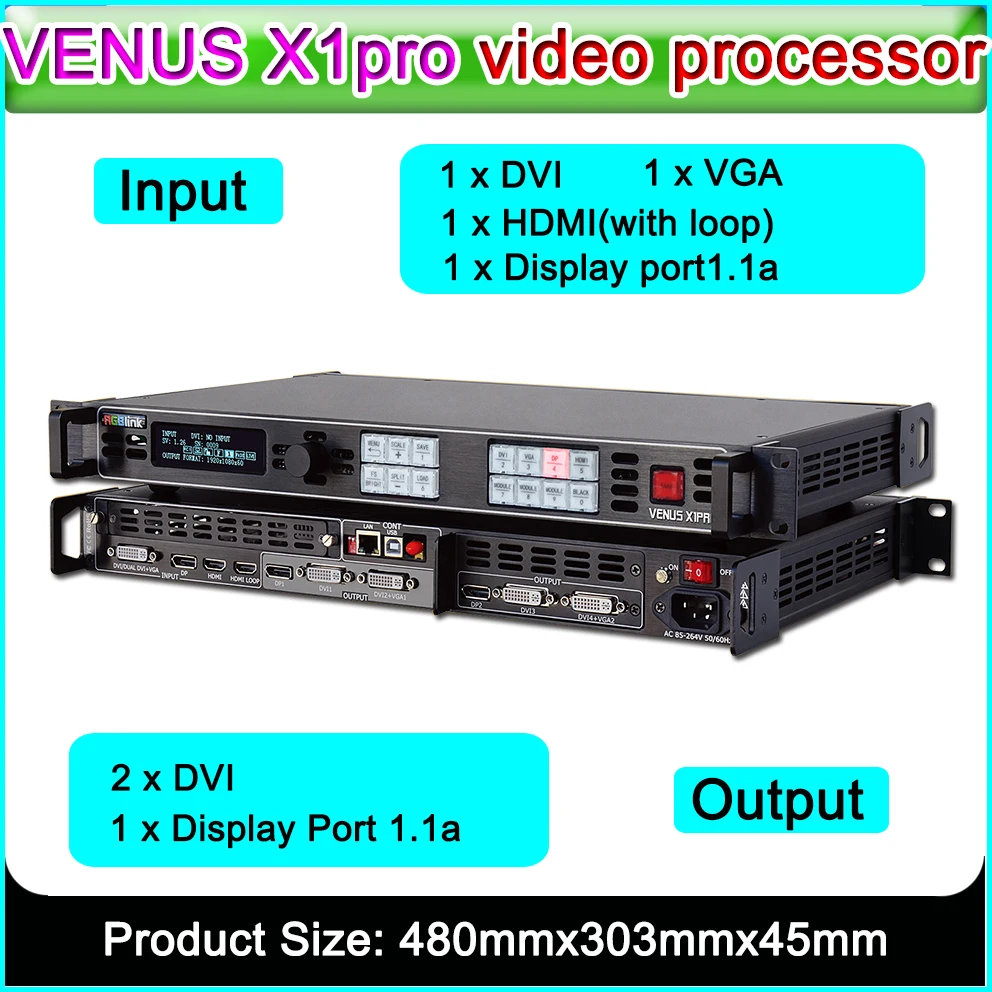 Светодиодный видеопроцессор RGBlink VENUS X1PRO простое профессиональное