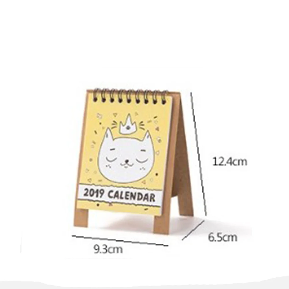 2019 креативный стол кавайный мультяшный календарь 12 5*9 5 см многофункциональный