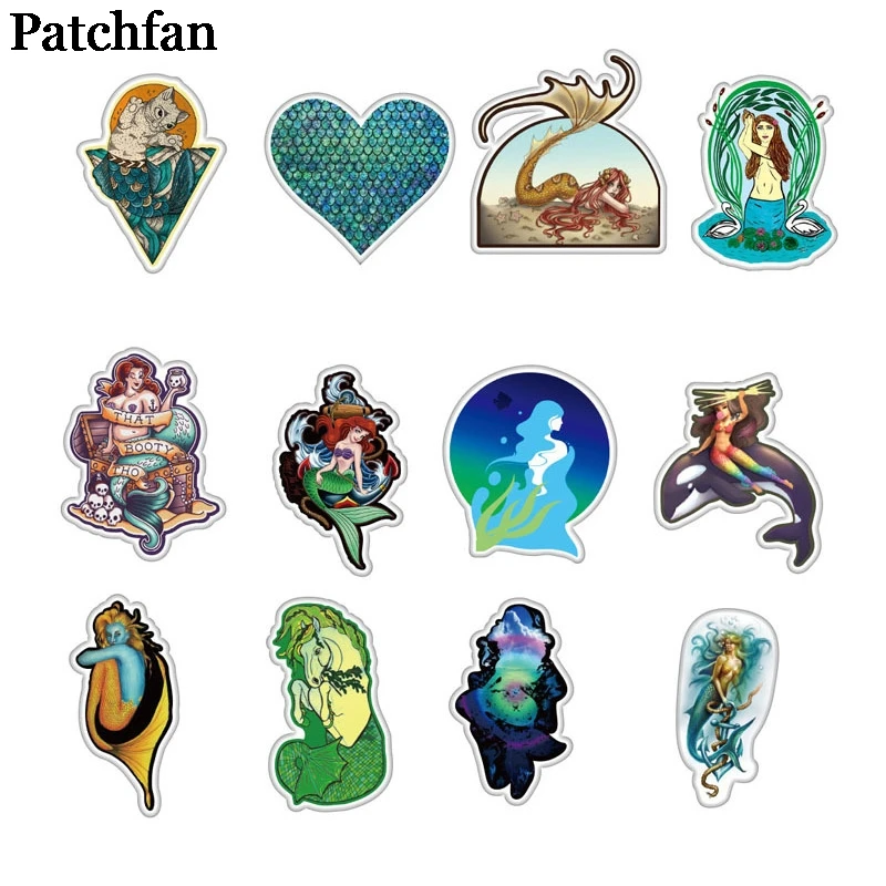 Patchfan 50 шт. Русалочка Мультфильм Детские игрушки наклейки для скрапбукинга DIY ноутбук скейтборд мотоцикл Декоративные значки Pasters A2049