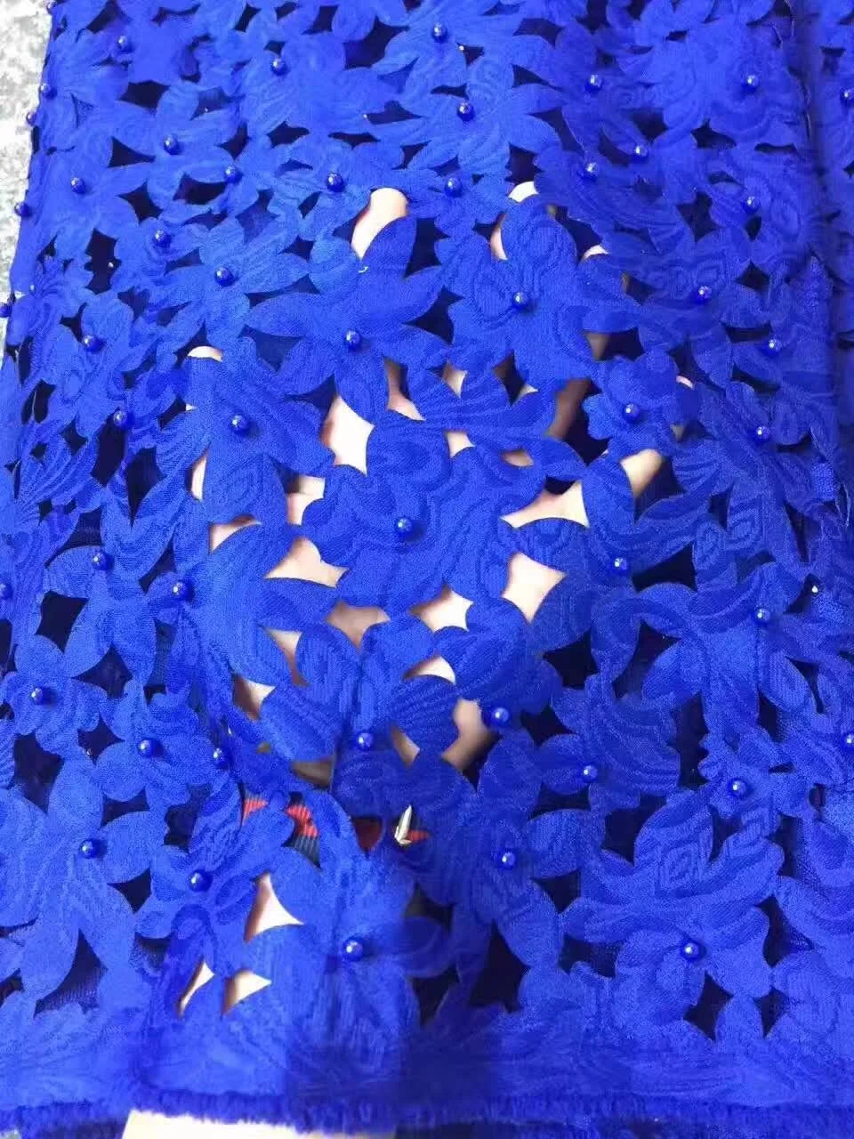 

white lace fabric laser cut lace with beads high quality beaded lace hollow out for sexy dreses 5yard/lot SH