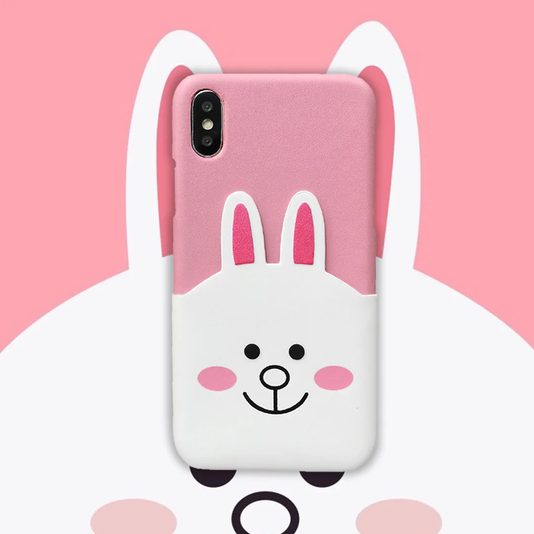 2 Мультяшный медведь коричневый Чехол для iPhone 10 X XS MAX XR Банни Кони задняя чехол для iPhone 7 8 6 6s plus Чехол-кошелек с держателем для карт - Цвет: 2
