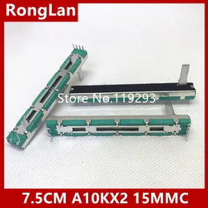 BELLA Бесплатная доставка оригинальный Behringer Soundcraft 7,5 см 75 мм A10KX2 двойной прямой потенциометр A10K -- 10 шт.лот