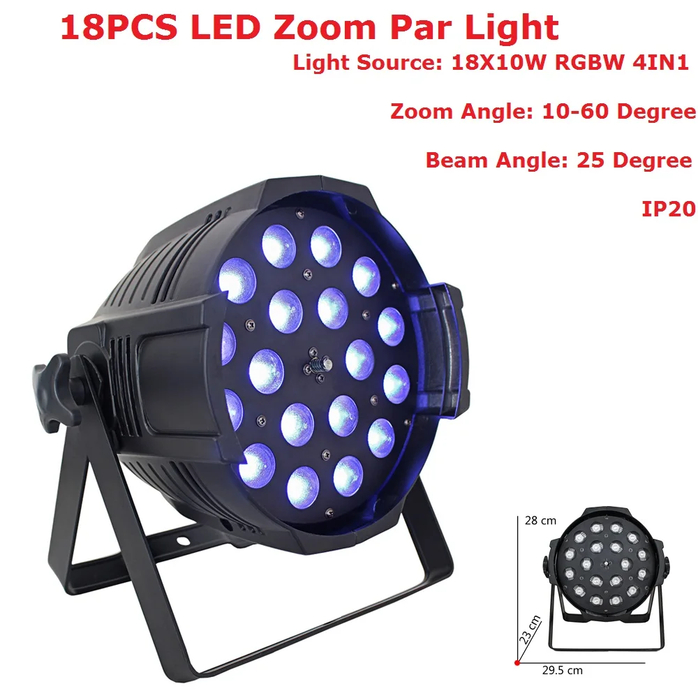 

2018 новые Par огни 18X10W 4IN1 RGBW LED Zoom Par огни диско лампы сценические огни Luces Дискотека лазерный луч Luz de проектор