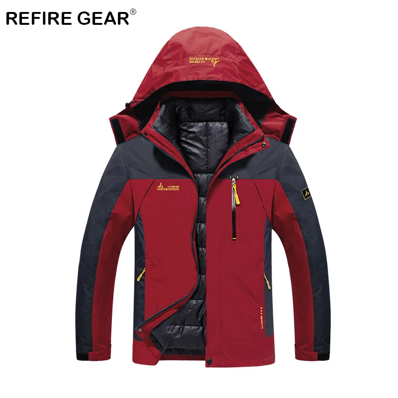 Мужская водонепроницаемая ветрозащитная куртка ReFire Gear теплая спортивная с