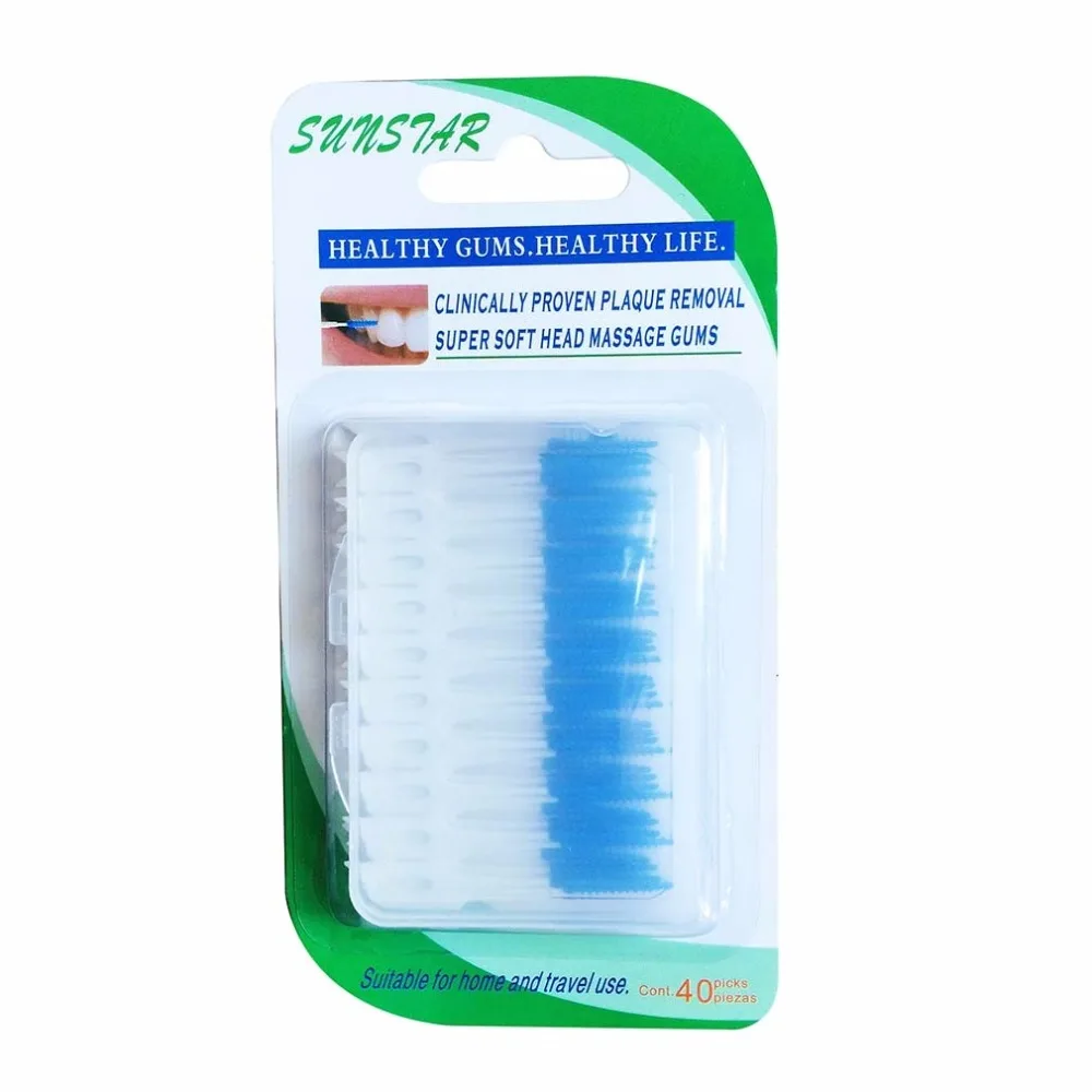 40 ⑤ упак. эластичный массаж десен между зубьями чистка зубов щеточный шов мягкая