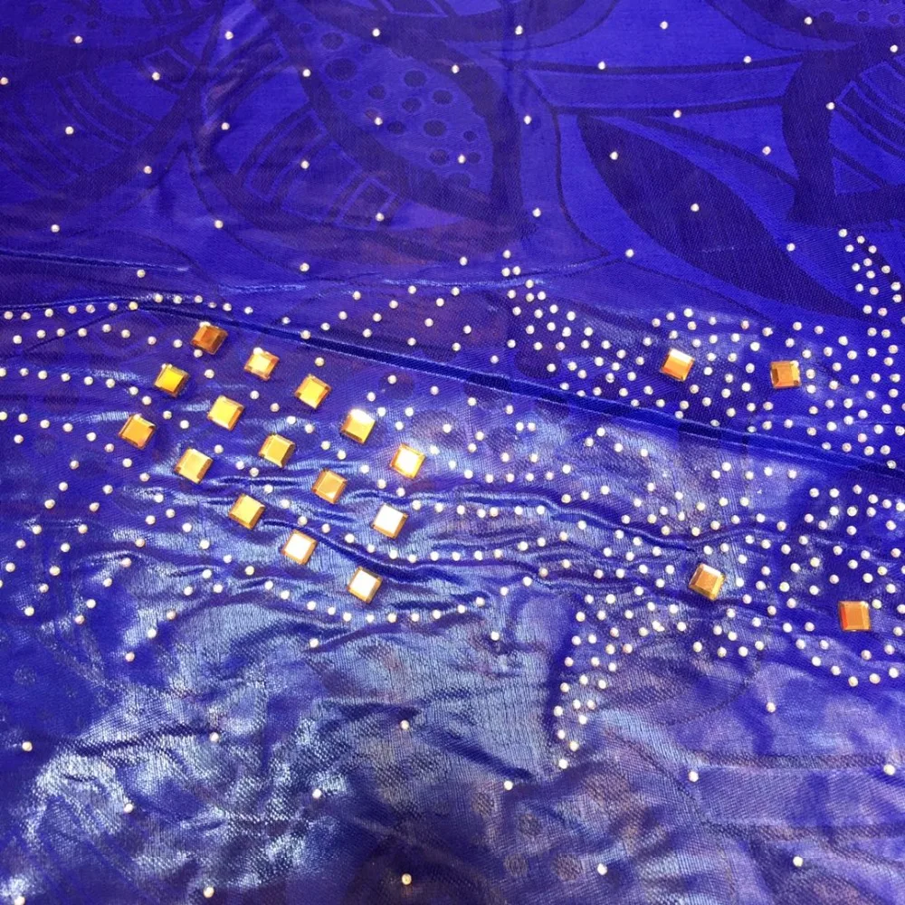 Deep blue bazin riche getzner african fabric with pearl beads top quality nigerian material basin beaded for dress 5yards | Дом и сад