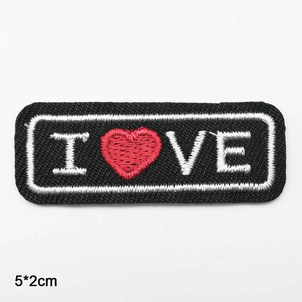 Полностью вышитые надписи Love I love You патчи для одежды с вышивкой утюгом наклейки