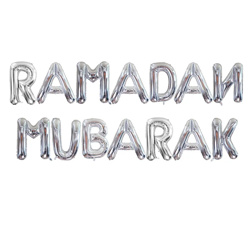 Eid al Fitr воздушные шары Рамадан MUBARAK в виде алфавита Mubarak баннеры Малый Bairam