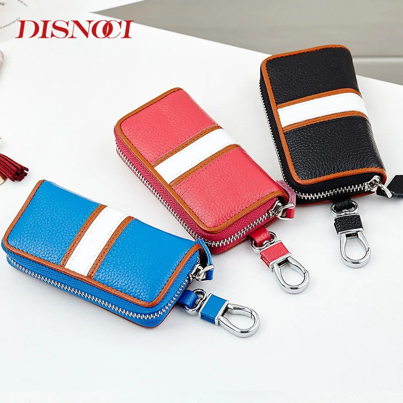DISNOCI бумажник для ключей из коровьей кожи чехлы автомобильных мужские кожаные на