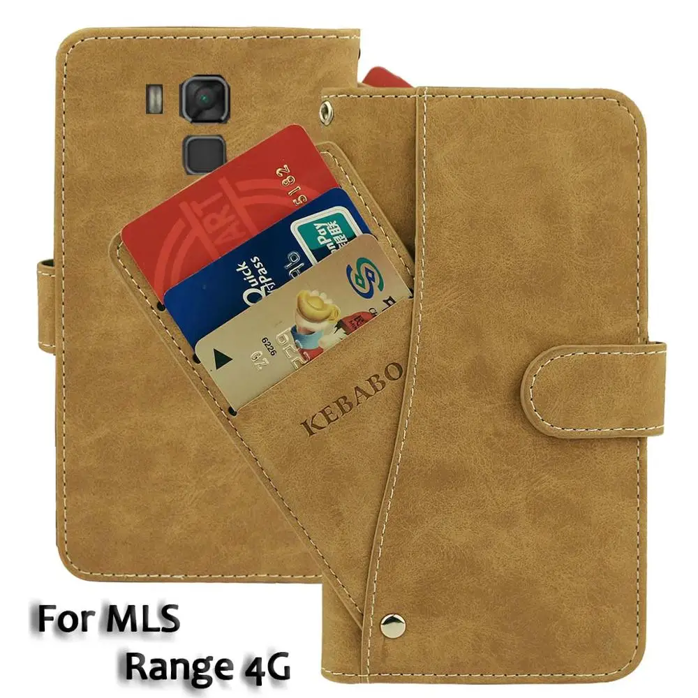 

Винтажный кожаный кошелек MLS Range 4G 5,5 ", Чехол, флип-чехол, роскошный чехол с отделениями для карт, Защитные чехлы для телефона с магнитной подс...