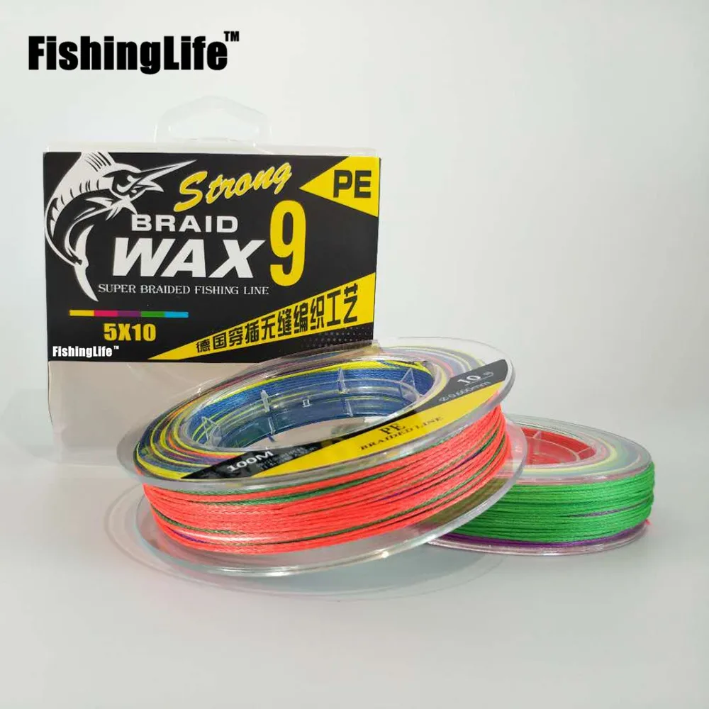 Плетеная рыболовная леска FishingLife суперпрочная многонитевая для ловли на большие