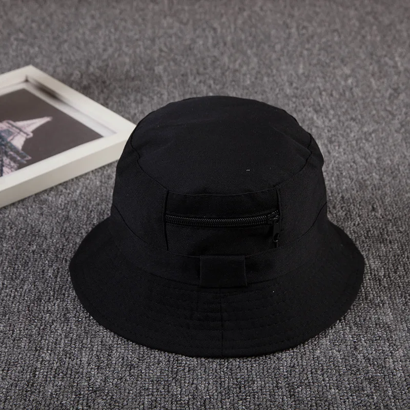Хит продаж стиль с молнией модные K Поп простой цвет ведро Шапки популярная