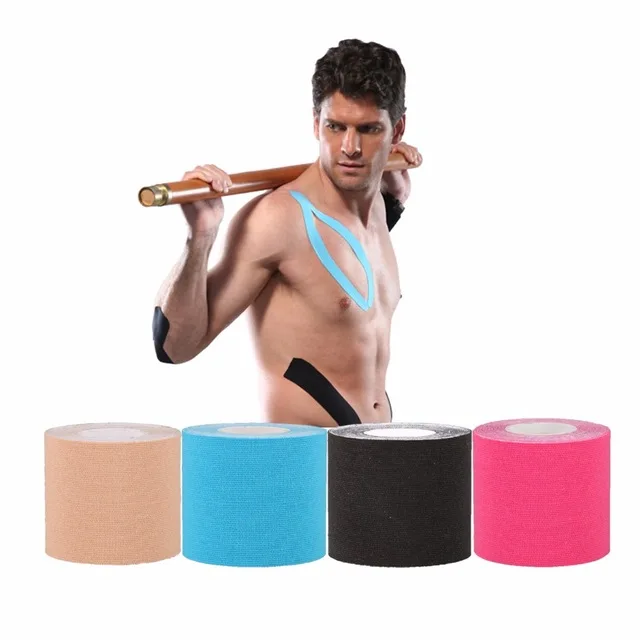 

5 см * 5 м эластичный бандаж, хлопковая рулонная клейкая лента, лента для защиты от растяжения мышц при спортивных травмах, бандаж для оказани...