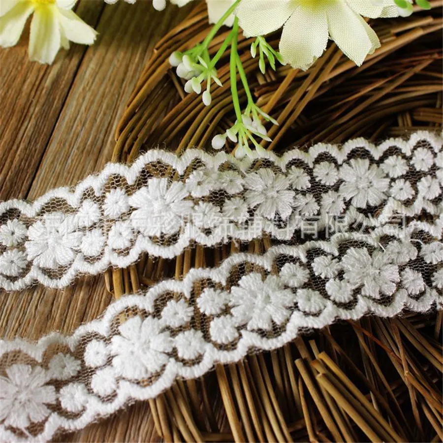 Кружевная лента с вышивкой 15 ярдов * 2 см|lace diy|cotton lacelace ribbon |