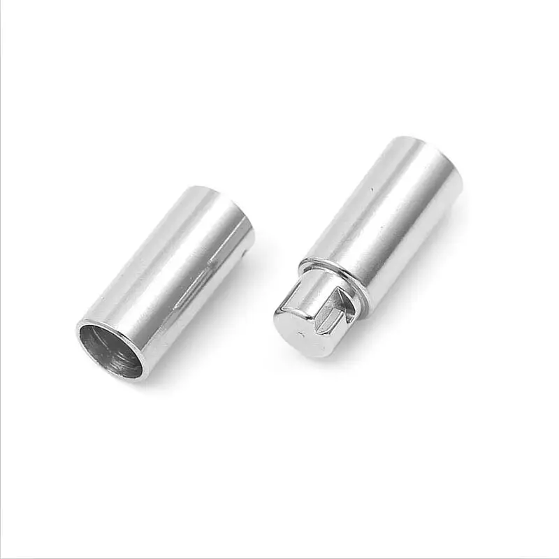 2pcs/lot 8size 4colors Stainless Steel Hook Clasps For Bracelet Fit Round Leather Cord End Caps Connectors Jewelry Making F3464 | Украшения