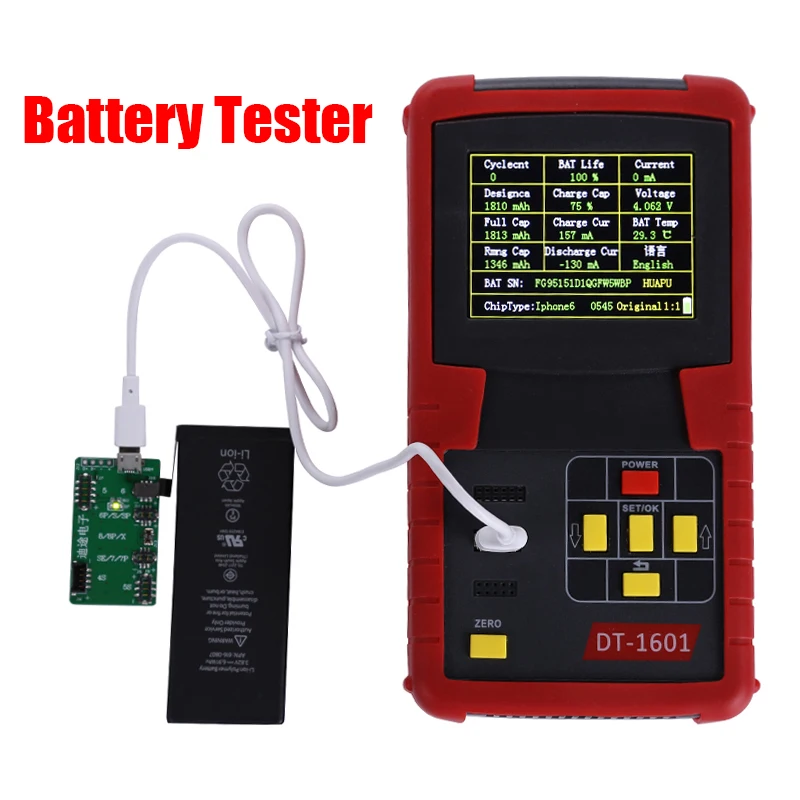 Многофункциональный тестер батареи для iPhone X 8 8P 7P 6 6P 6S 6SP 5 5S 4S Apple Clear Cycle Battery Efficiency