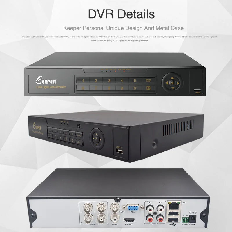 Хранитель 4 канала 1080P гибридный 5 в 1 XVR DVR видео рекордер для 1080P AHD аналоговая камера TVI CVI CVBS IP камера s