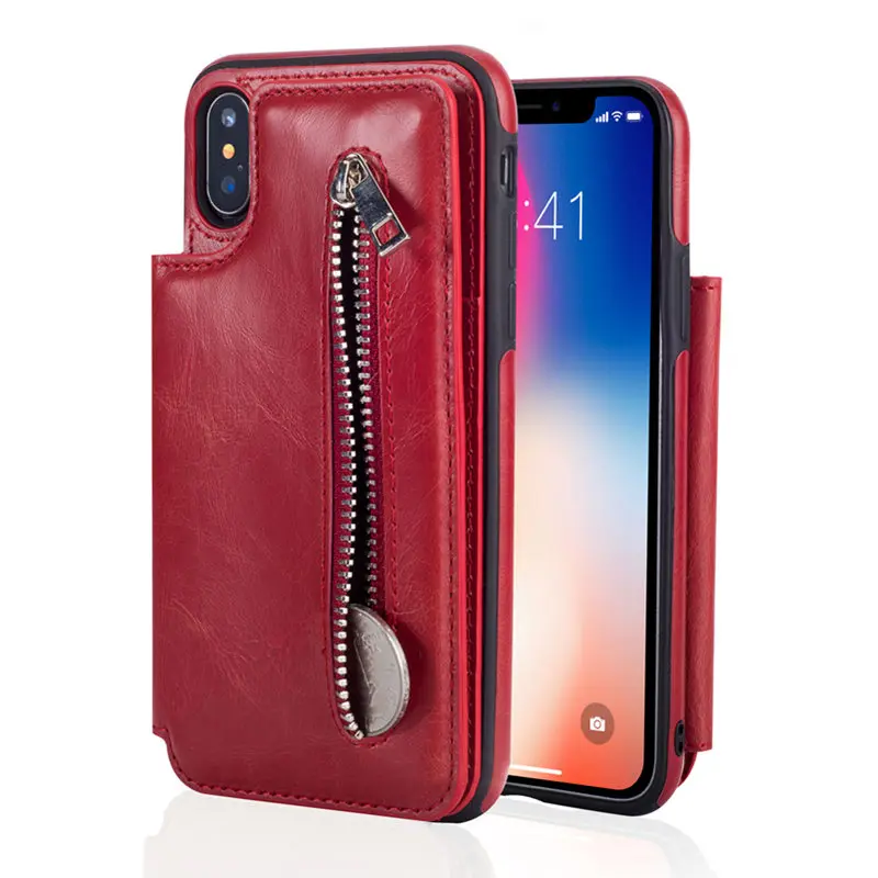 Чехол-Кошелек для Iphone X Роскошный деловой чехол с подставкой из искусственной