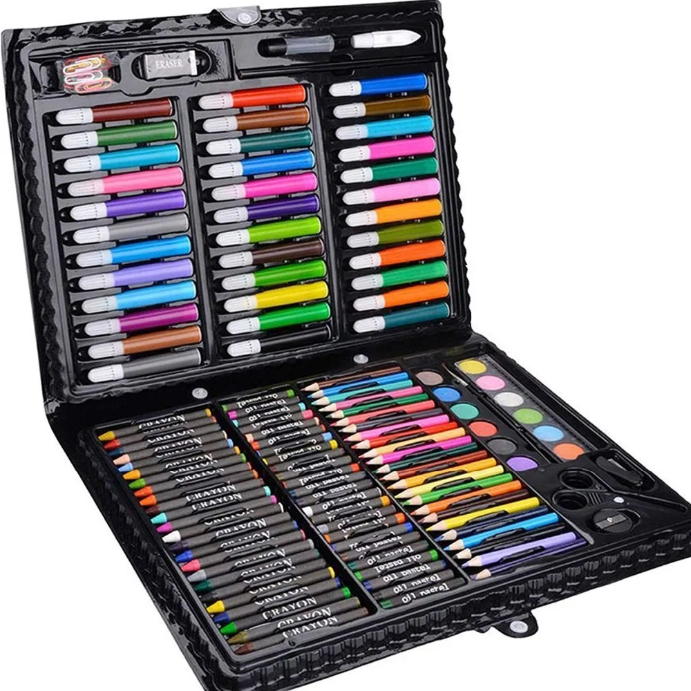 150 шт роскошный Художественный набор для рисования и цветные ручки маркеры
