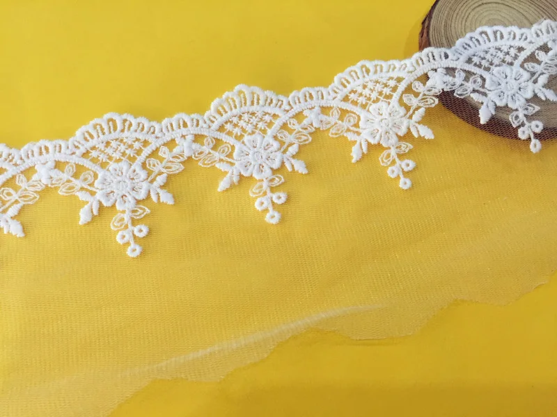 Лента с вышивкой 10 ярдов см 3 93 дюйма цвета слоновой кости|lace trim ribbon|trim ribbonlace |