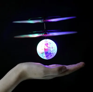 Летающий светящийся шар RC детский летающий антистрессовый беспилотный вертолет