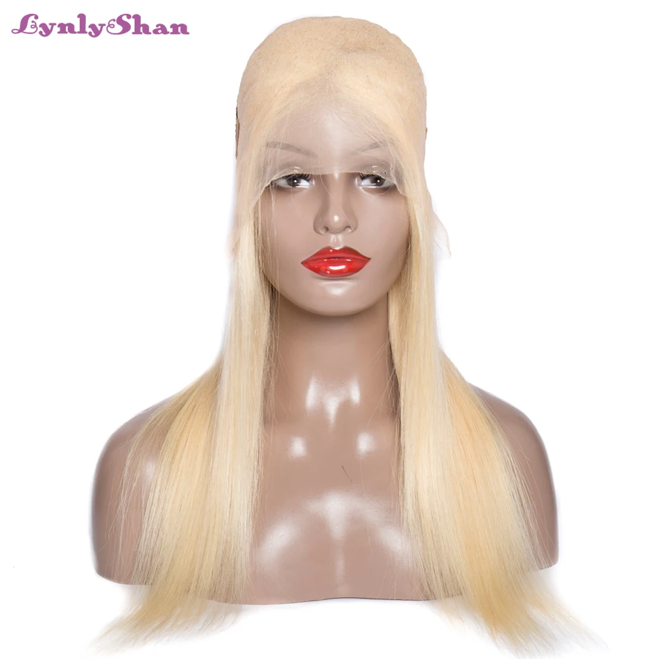 Lynlyshan прямые парики 613 блонд на полной сетке человеческие волосы с детскими