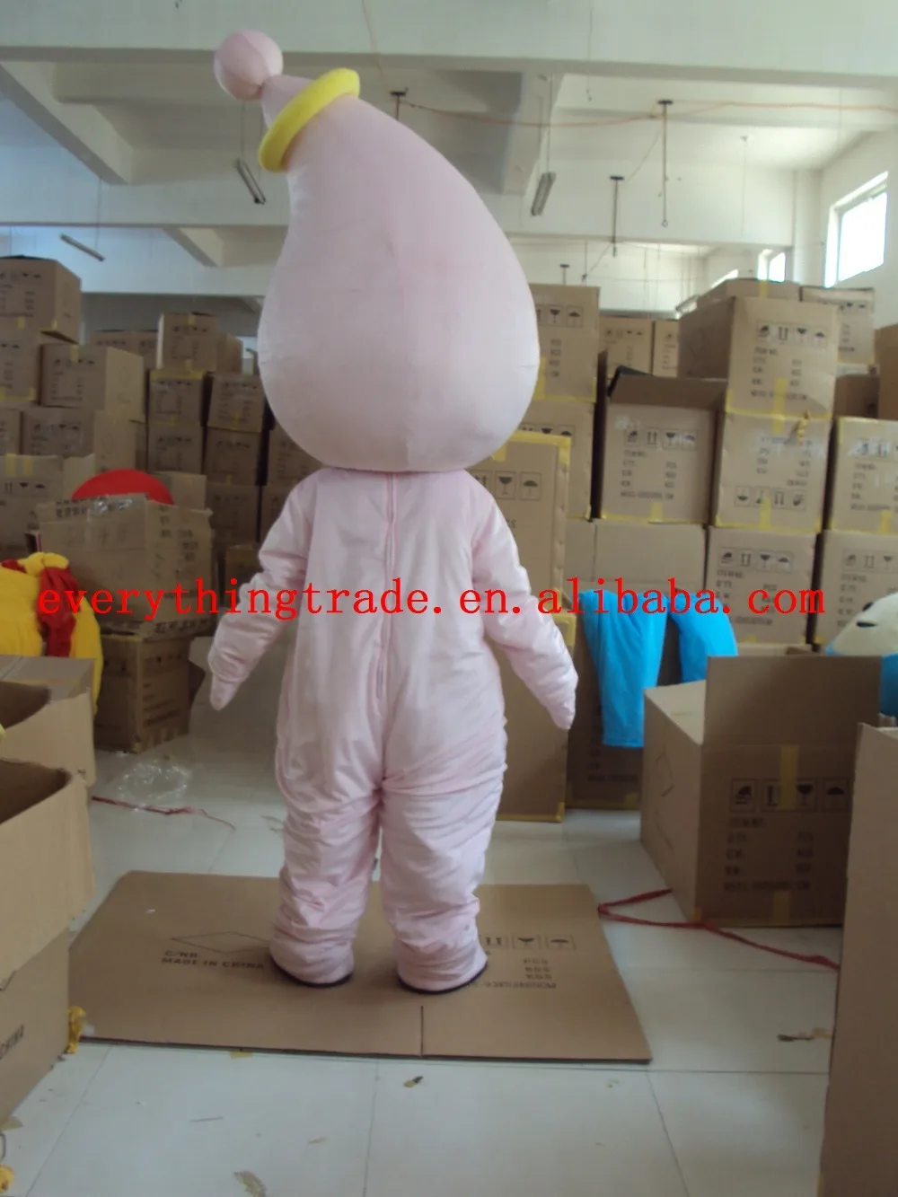 Hot sale 2014 Cartoon Character Adult lovely pink baby Mascot Costume fancy dress party costume | Тематическая одежда и