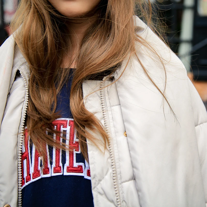 2016 осень и зима новый С Капюшоном хлопок женщин в длинный отрезок Slim Корейской