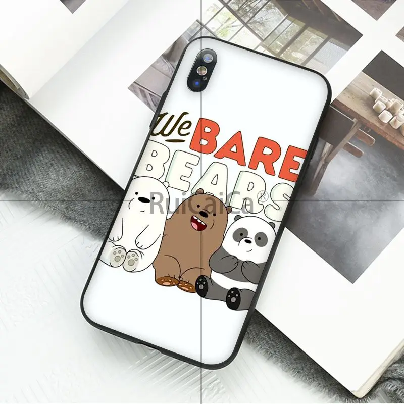 Ruicaica мультфильм милый Мы Голые Медведи DIY Роскошный Высокий протектор на конце