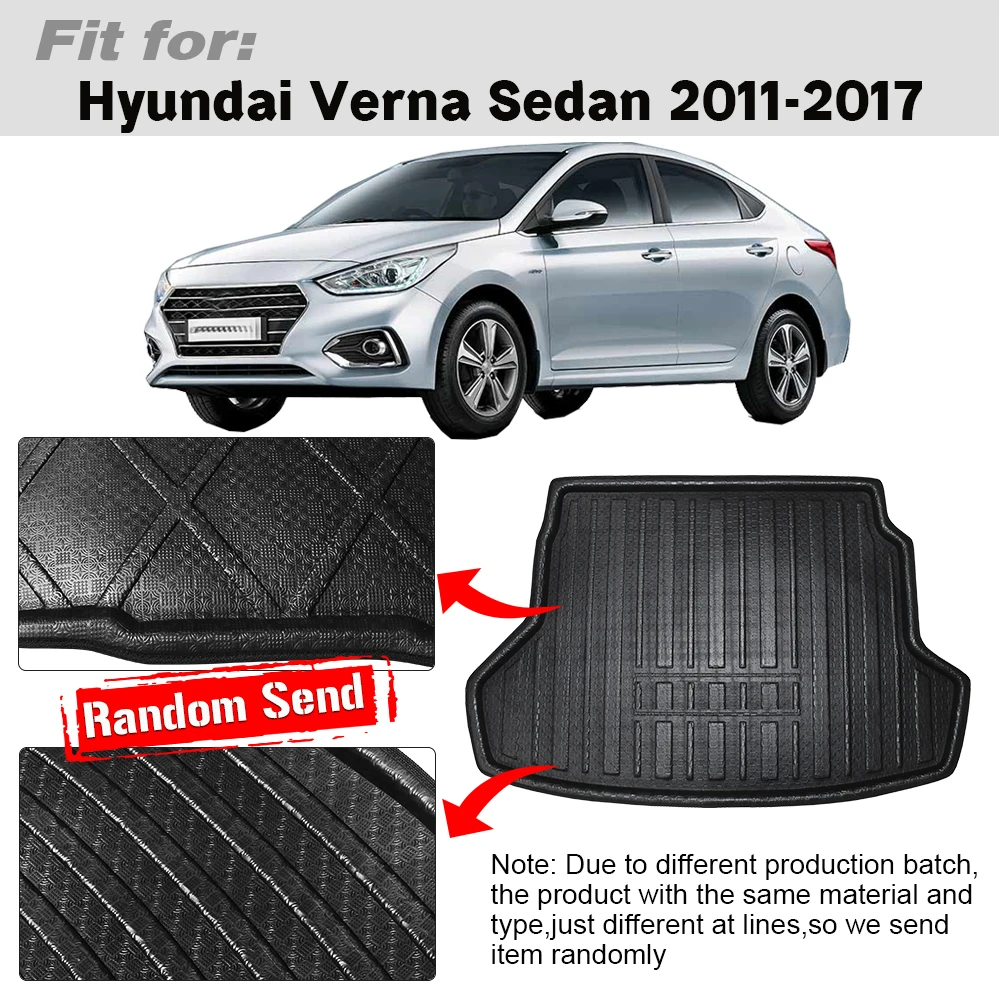 Buildreamen2 для Hyundai I25 Accent Blue Verna Solaris Sedan коврик багажника автомобиля напольный поднос