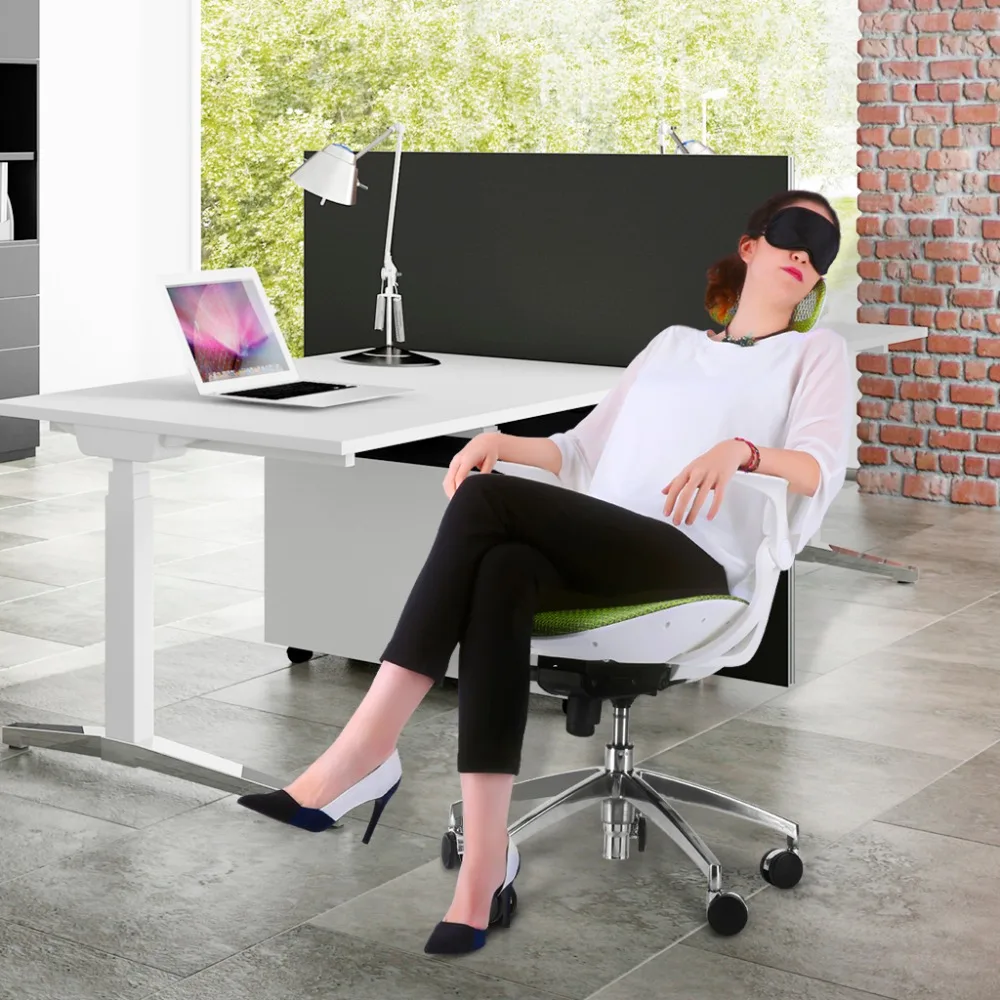 Офисное кресло LANGRIA с высокой спинкой вращающееся зеленое Сетчатое для