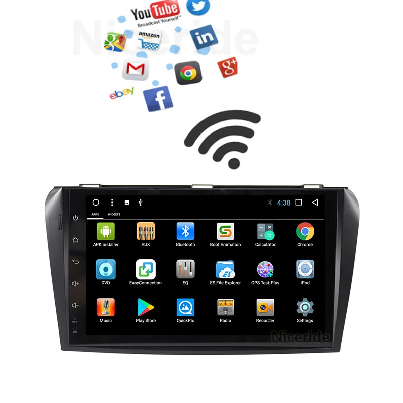 9 дюймов Android 7 1 GPS навигация автомобильный Радио плеер для 2004-2009 Mazda 3 с Bluetooth WIFI