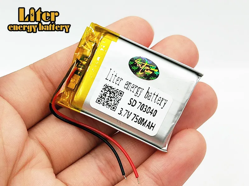 3 7 V литий полимерный аккумулятор 703040 750MA Li Po батарея с PCB для DVD MP3 MP4 MP5 GPS Power Bank Bluetooth