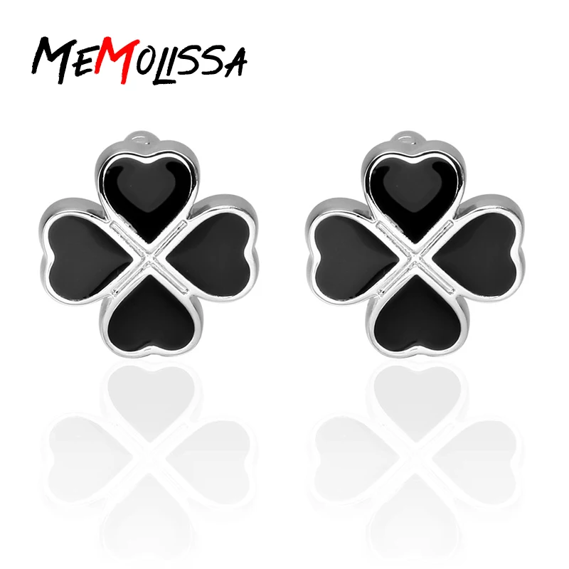 

MeMolissa Classic 4 Hearts Design Cufflinks with Black Mens Cufflinks Display Box Gifts for Lovers Free Tag & Wipe Cloth