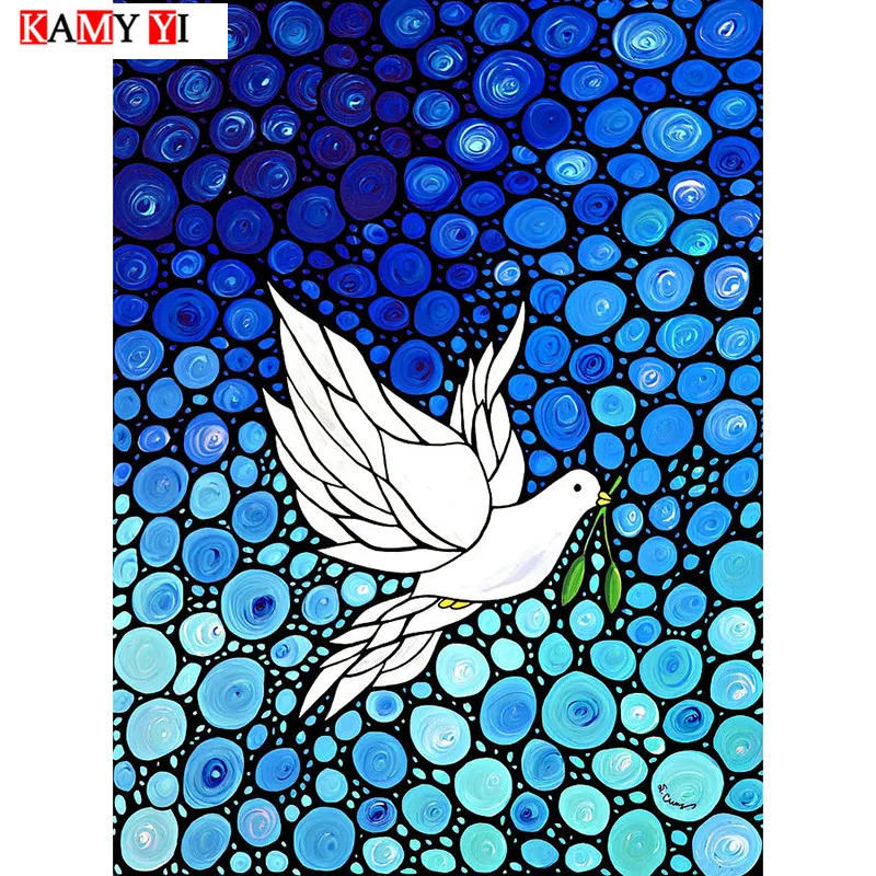 

KAMY YI 5D алмазная картина полностью квадратная/круглая дрель «голубь мира» Мозаика DIY Алмазная вышивка подарок теплый домашний декор HYY