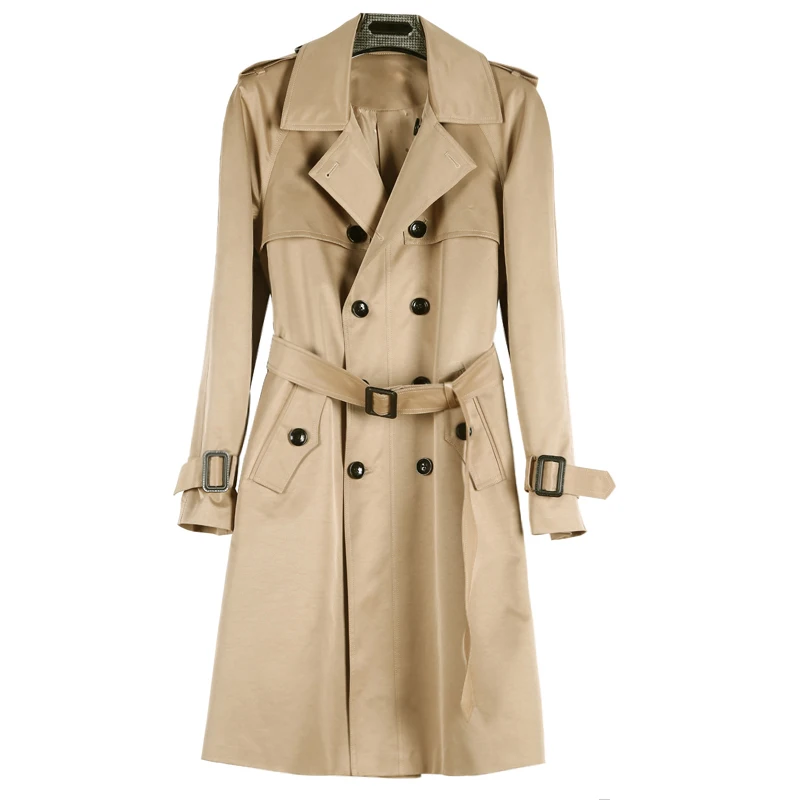 Minglu протектор хаки длинные Стиль Мужская ветровка класса люкс одноцветное