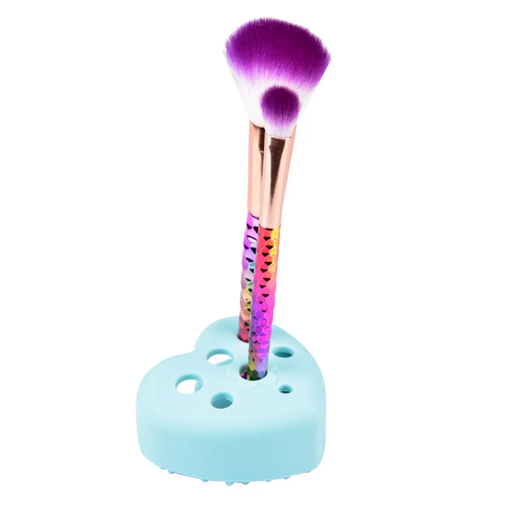 Кисти для макияжа в форме сердца 4 цвета|make up|brush cleaner padmake up brush tools |