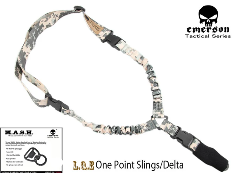 Пистолет Emersongear L. Q.e ремень для банджи с одной точкой MASH Sling/Delta охотничье