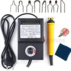 Бесплатная доставка, Мини-машина для пирографии с регулируемой температурой + 8 шт для выжигания по дереву и коже, железные наконечники 25 Вт, деревянные тыквы, 110vor220v