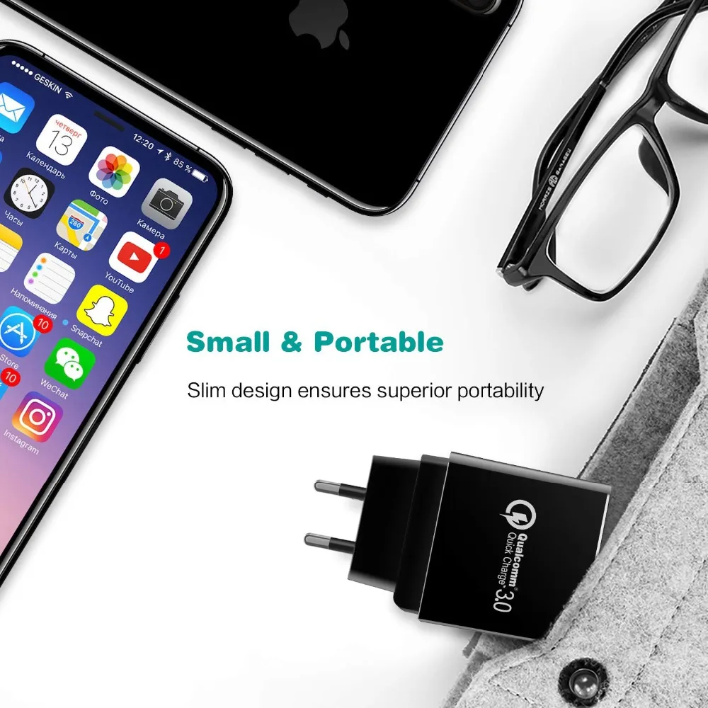 Зарядное устройство FDGAO с USB портом для быстрой зарядки мобильных телефонов