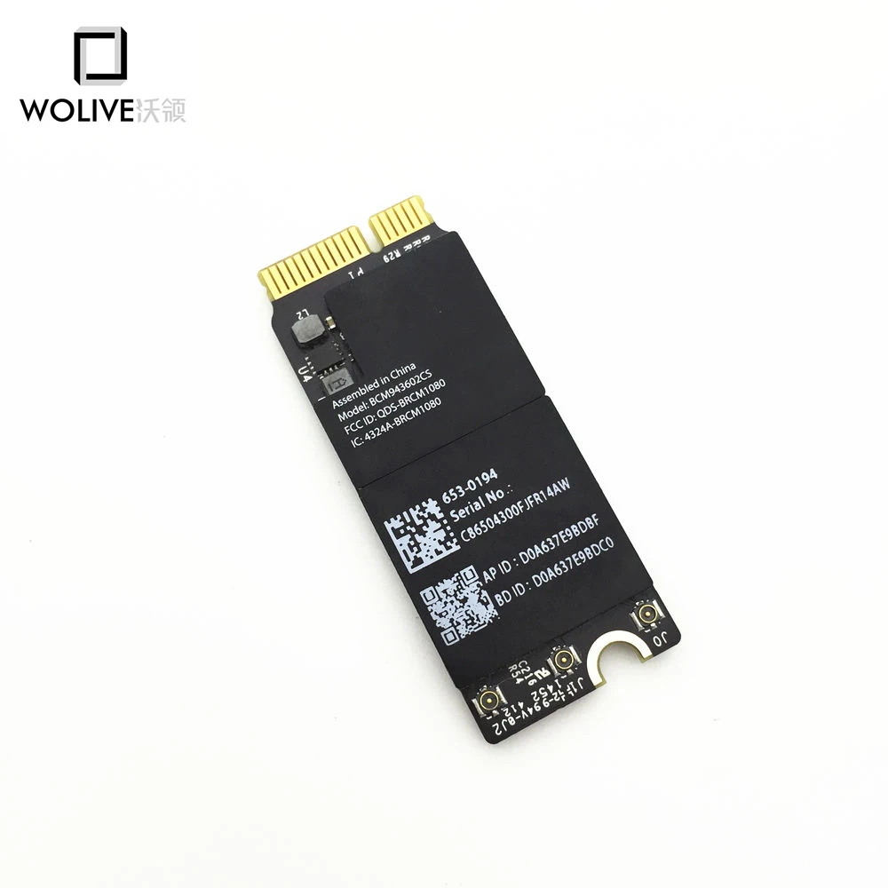 Wolive новинка Wi-Fi Bluetooth 4 0 карта BCM943602CS 653-0194 для Macbook Pro A1425 A1502 A1398 превышение BCM4360 |