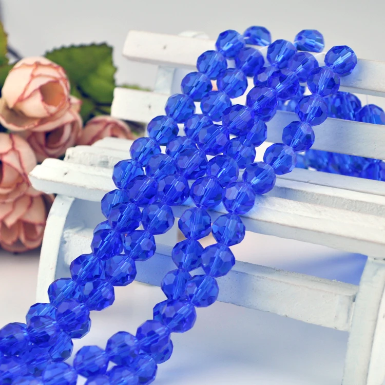 

Wholesale 198pcs Faceted Round Crystal Glass 6mm Royal Blue Color Loose Spacer Beads for Jewelry Making & Bracelet & Necklace