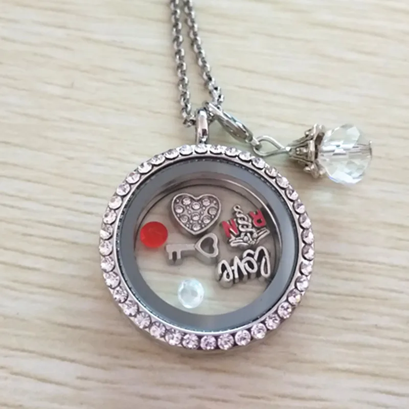 Дропшиппинг любовный Медицинский символ RN Плавающий Шарм 30 мм хрустальный