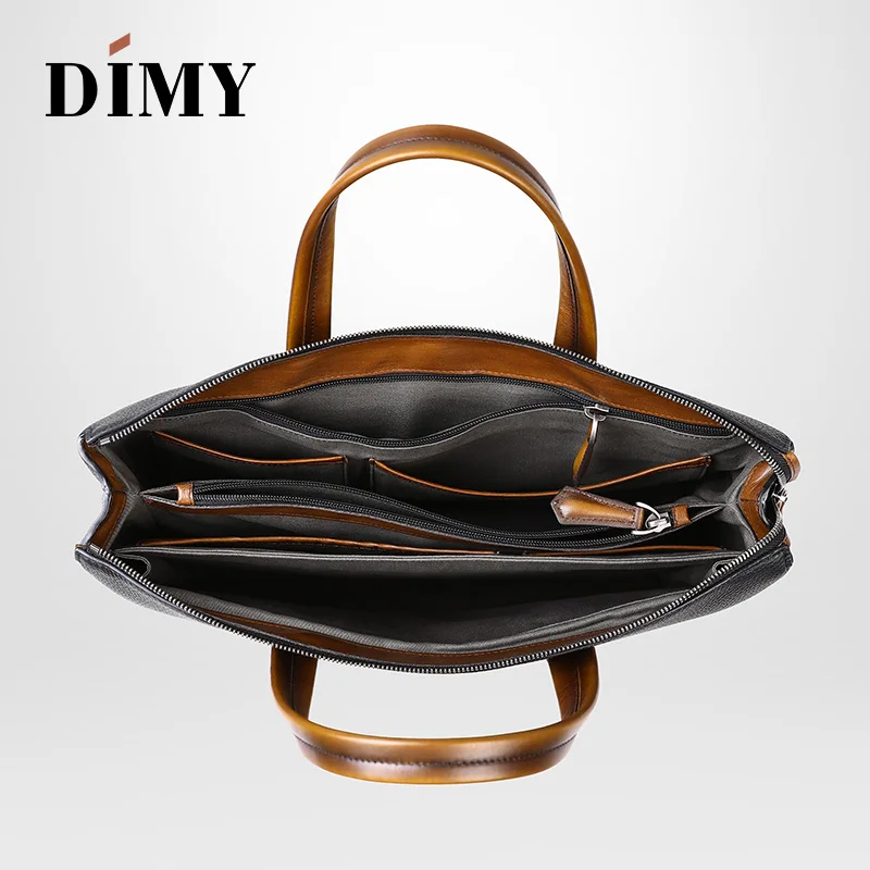 Мужская деловая сумка Dimy Man портфель из воловьей кожи 14 дюймов рождественский
