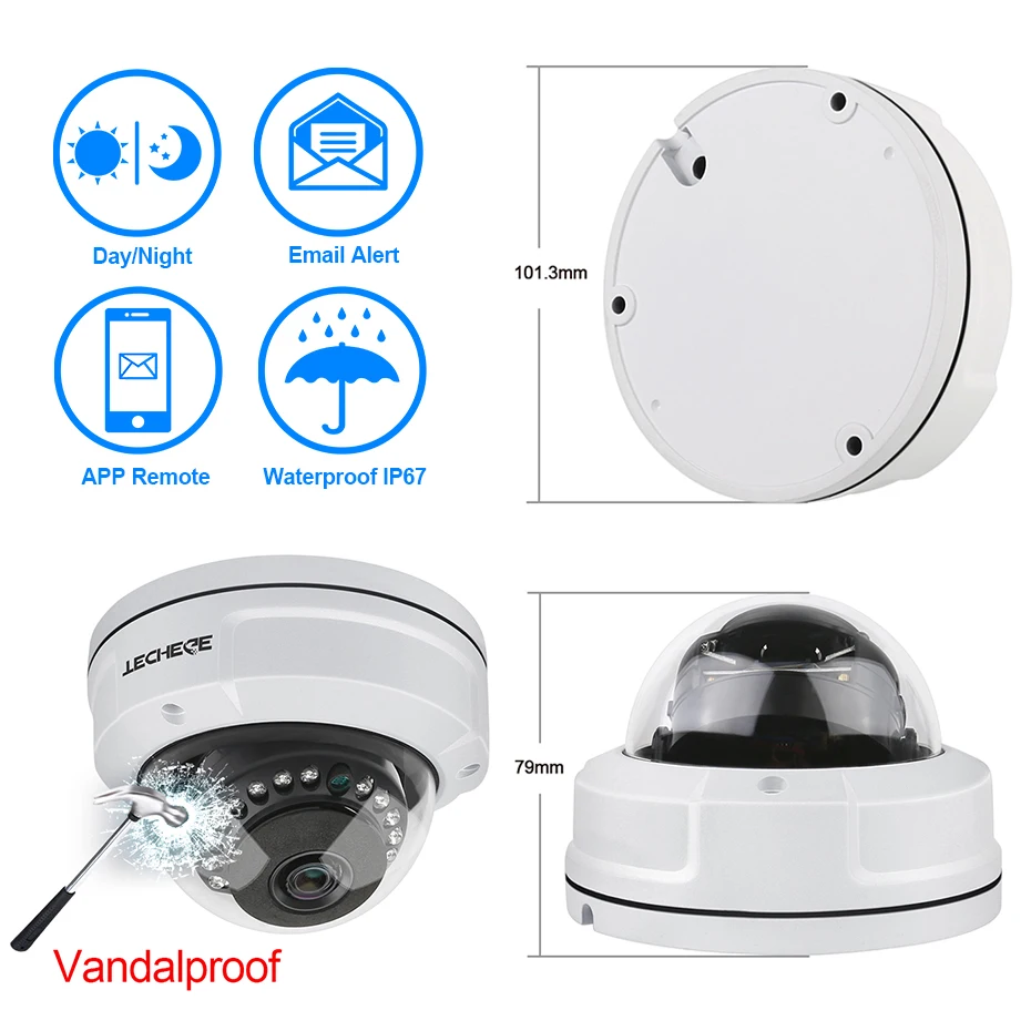 4CH 1080 P POE 48 в Real NVR комплект HD Vandalproof купольная камера 2MP ip IR 20 м CCTV системы Plug and