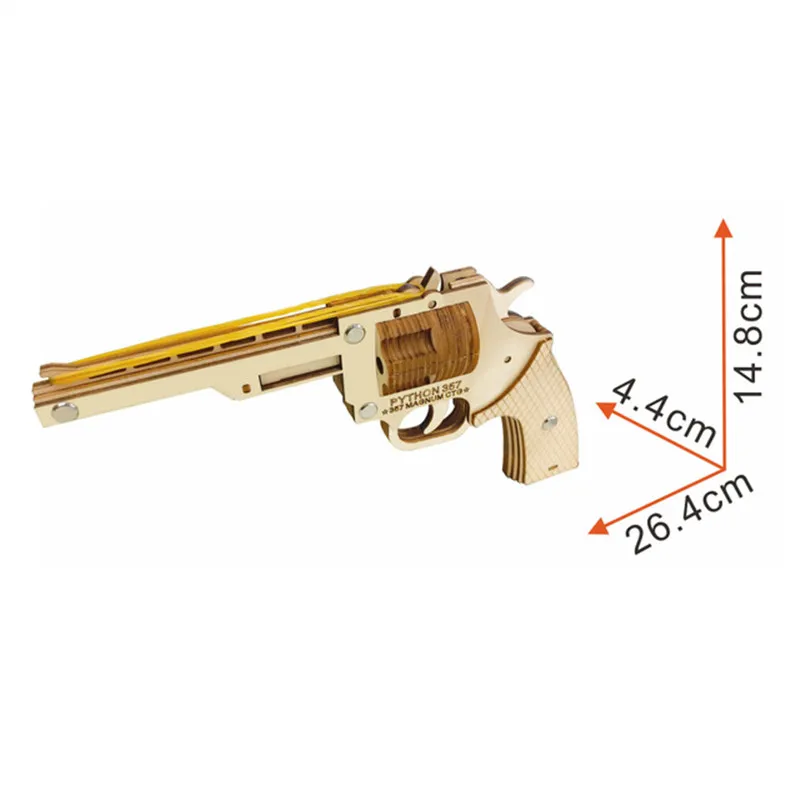 New Assembly DIY Education Toy 3D Wooden Model Puzzles For Kids Gifts Of Revolver rubber band gun | Игрушки и хобби