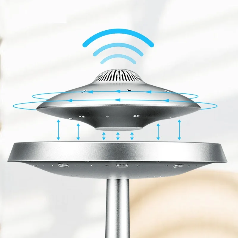 Беспроводная стереоколонка UFO магнитная левитация bluetooth зарядка звук модная